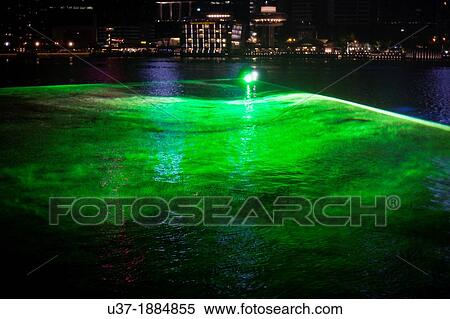 Water display at Marina Bay, Singapore. View Large Photo Image Stock Photography - Water display at Marina Bay, Singapore.. Fotosearch
