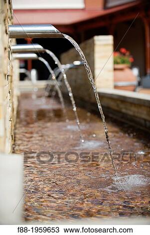 Stock Image - water feature, Shopping Mall Johanesburg, South Africa. Fotosearch