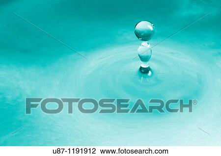 Stock Image - Water ripple, Water drop. Fotosearch