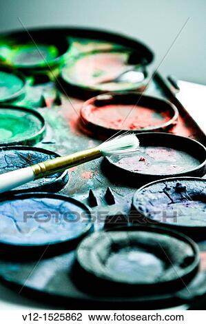 Stock Image - Watercolor Paintbox. Fotosearch