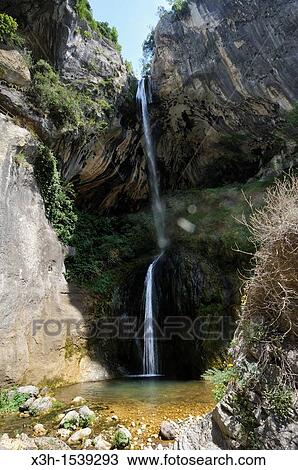 waterfall in Loup River gorges, Alpes-Maritimes department, Provence-Alpes-Cote d? Azur region, southeast of France, Europe. View Large Photo Image Stock Image - waterfall in Loup River gorges, Alpes-Maritimes department, Provence-Alpes-Cote d? Azur region, southeast of France, Europe.. Fotosearch