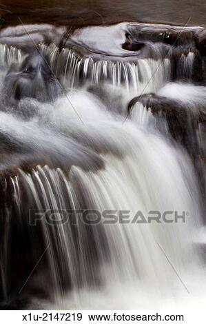 Stock Photo - Waterfall in Scaleber Beck below Scaleber Force Settle North Yorkshire England.. Fotosearch