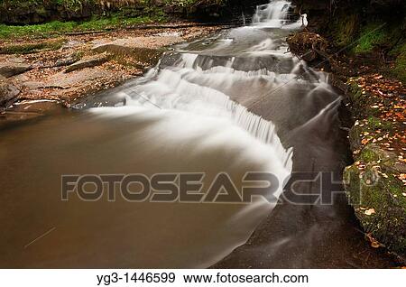 Waterfall, Lower Blean-Y-Glyn valley, Brecon Beacons national park, Wales View Large Photo Image Stock Photo - Waterfall, Lower Blean-Y-Glyn valley, Brecon Beacons national park, Wales. Fotosearch