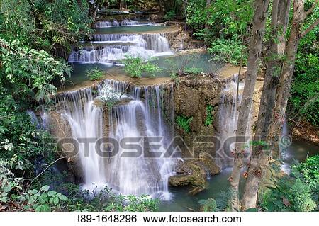 Waterfall, Thailand View Large Photo Image Stock Photograph - Waterfall, Thailand. Fotosearch