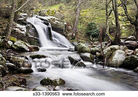 Waterfull in Iruelas river the Sierra de Gredos? vila Castilla Le? n Spain View Large Photo Image Stock Image - Waterfull in Iruelas river the Sierra de Gredos? vila Castilla Le? n Spain. Fotosearch