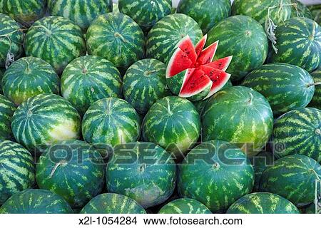 Watermelons dislayed on Tuesday Market in Fethiye Province of Mugla, Turkey View Large Photo Image Picture - Watermelons dislayed on Tuesday Market in Fethiye Province of Mugla, Turkey. Fotosearch