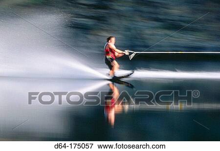 Waterskiing. Columbia River. Washington. USA View Large Photo Image Stock Photo - Waterskiing. Columbia River. Washington. USA. Fotosearch