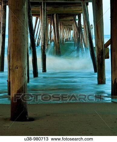 Waves under the Avalon Pier, Outer Banks, North Carolina during a hurricane View Large Photo Image Stock Image - Waves under the Avalon Pier, Outer Banks, North Carolina during a hurricane. Fotosearch
