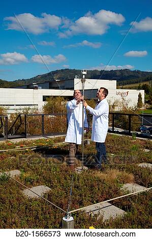 Stock Image - Weather station, Kubik, Experimental laboratory R & D + i for the development of new concepts, products and services Zamudio, Bizkaia, Basque Country, Spain. Fotosearch