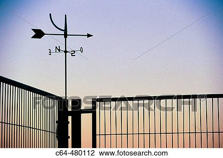 Stock Image - Weather vane. Weather station. Spain. Fotosearch
