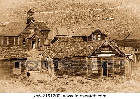 Weathered buildings in the ghost town of Bodie, Bodie State Historic Park, California USA. View Large Photo Image Stock Image - Weathered buildings in the ghost town of Bodie, Bodie State Historic Park, California USA.. Fotosearch