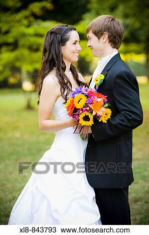wedding couple, bride and groom, just married View Large Photo Image Stock Image - wedding couple, bride and groom, just married. Fotosearch