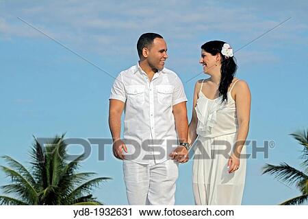 Wedding couple, Miami Beach, Florida, USA. View Large Photo Image Stock Image - Wedding couple, Miami Beach, Florida, USA.. Fotosearch