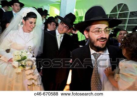 Stock Photo - Wedding, Orthodox Jews, Jerusalem, Israel. Fotosearch
