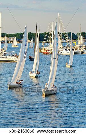 Wednesday night sail boat races, Annapolis, Maryland USA. View Large Photo Image Stock Photograph - Wednesday night sail boat races, Annapolis, Maryland USA.. Fotosearch