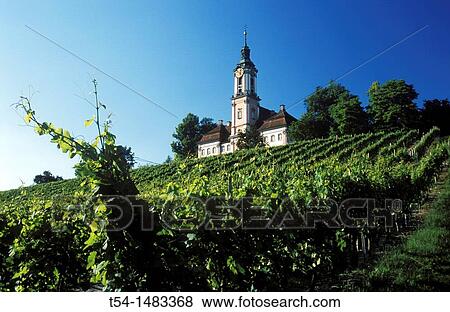 Weinberg and pilgrimage Birnau am Bodensee View Large Photo Image Stock Photo - Weinberg and pilgrimage Birnau am Bodensee. Fotosearch