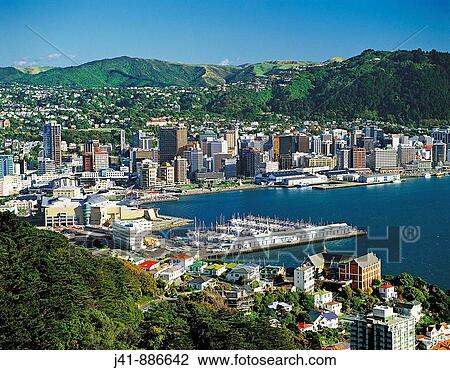 Wellington city from Mount Victoria New Zealand View Large Photo Image Stock Image - Wellington city from Mount Victoria New Zealand. Fotosearch