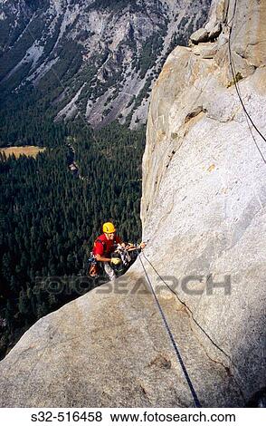 Stock Photo - ? West Face? (5. 7/A2) a Leaning Tower. Yosemite National Park. California. USA. Fotosearch