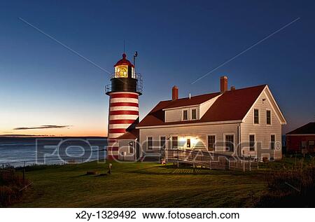 West Quoddy Head Light, Lubec, Maine, USA View Large Photo Image Stock Image - West Quoddy Head Light, Lubec, Maine, USA. Fotosearch