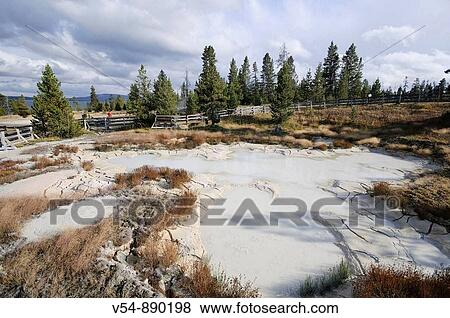 Stock Photo - West Thumb Geyser Basin, Yellowstone National Park, Wyoming, USA. Fotosearch