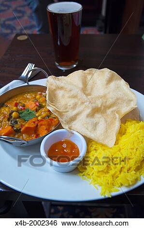 Wetherspoon curry club vegetarian Indian style meal with rice papadams and chutney Glasgow Scotland Britain UK Europe. View Large Photo Image Stock Photograph - Wetherspoon curry club vegetarian Indian style meal with rice papadams and chutney Glasgow Scotland Britain UK Europe.. Fotosearch