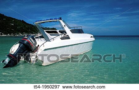 White motorboat on the beach of Ko Phangan View Large Photo Image Stock Photo - White motorboat on the beach of Ko Phangan. Fotosearch