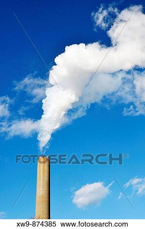 White smoke and smokestack from power plant in United States View Large Photo Image Stock Photography - White smoke and smokestack from power plant in United States. Fotosearch