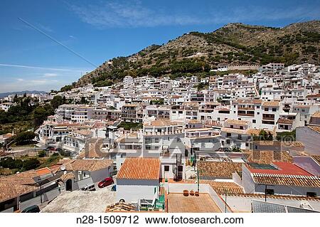 White village of Mijas, Malaga Province, Costa del Sol, Andalusia, Spain. View Large Photo Image Stock Image - White village of Mijas, Malaga Province, Costa del Sol, Andalusia, Spain.. Fotosearch