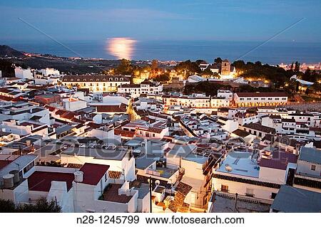 Stock Photo - White Village of Mijas. Malaga, Andalusia, Spain.. Fotosearch
