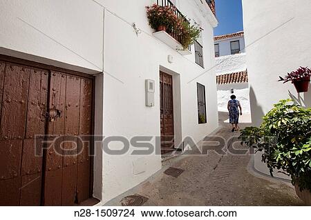 Picture - White village of Monda, Sierra de las Nieves, Malaga province, Andalusia, Spain.. Fotosearch