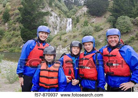 Stock Photo - White Water Rafting, Mohaka River, North Island, New Zealand. Fotosearch