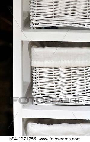 White wicker baskets View Large Photo Image Stock Photograph - White wicker baskets. Fotosearch