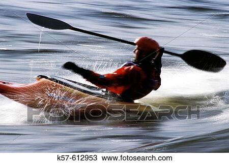 Whitewater kayaker on the Ottawa River, Canada. View Large Photo Image Stock Image - Whitewater kayaker on the Ottawa River, Canada.. Fotosearch