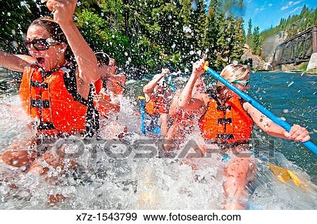 Whitewater rafting the Cabarton section on the North Fork of the Payette River which is rated Class 3 and located near the city of Cascade in central Idaho View Large Photo Image Stock Photo - Whitewater rafting the Cabarton section on the North Fork of the Payette River which is rated Class 3 and located near the city of Cascade in central Idaho. Fotosearch