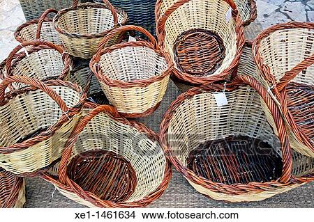 Picture - Wicker baskets. Fotosearch