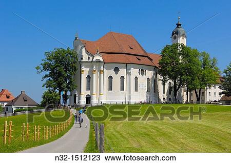 Wieskirche, Wies church, Wies, Near Steingaden, UNESCO World Heritage Site, Romantic Road, Romantische Strasse, Upper Bavaria, Bavaria, Germany View Large Photo Image Stock Image - Wieskirche, Wies church, Wies, Near Steingaden, UNESCO World Heritage Site, Romantic Road, Romantische Strasse, Upper Bavaria, Bavaria, Germany. Fotosearch