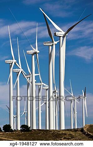 Wind farm in Villafranca del Cid - Maestrazgo - Maestrat - Castellon province - Comunidad Valenciana - Spain - Europe. View Large Photo Image Stock Photo - Wind farm in Villafranca del Cid - Maestrazgo - Maestrat - Castellon province - Comunidad Valenciana - Spain - Europe.. Fotosearch