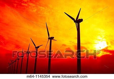 Wind generators in San Gorgonio pass, Near Palm Springs California with Red skies View Large Photo Image Picture - Wind generators in San Gorgonio pass, Near Palm Springs California with Red skies. Fotosearch