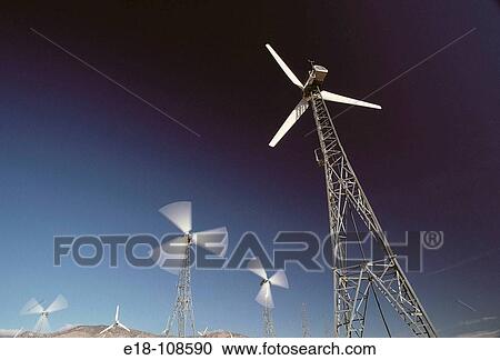 Wind generators. Mojave desert, California, USA View Large Photo Image Stock Image - Wind generators. Mojave desert, California, USA. Fotosearch