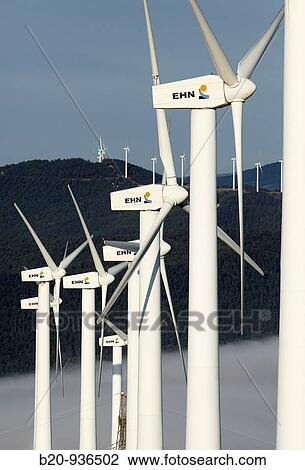Wind power, Sierra de El Perdon windfarm near Pamplona, Navarre, Spain View Large Photo Image Stock Image - Wind power, Sierra de El Perdon windfarm near Pamplona, Navarre, Spain. Fotosearch