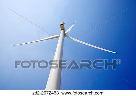 Wind turbine view from below. Lleida province. Catalonia. Spain. View Large Photo Image Stock Image - Wind turbine view from below. Lleida province. Catalonia. Spain.. Fotosearch