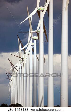 Wind turbines Albacete Castilla-La Mancha Spain View Large Photo Image Stock Photo - Wind turbines Albacete Castilla-La Mancha Spain. Fotosearch