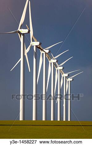 Stock Photo - Wind turbines Albacete Castilla-La Mancha Spain. Fotosearch