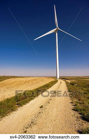 Windmill at Mos area, Aragon, Spain. View Large Photo Image Stock Image - Windmill at Mos area, Aragon, Spain.. Fotosearch