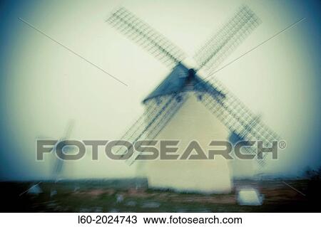 Windmill. Campo de Criptana. Ciudad Real province. Castile-La Mancha. Spain. View Large Photo Image Stock Image - Windmill. Campo de Criptana. Ciudad Real province. Castile-La Mancha. Spain.. Fotosearch