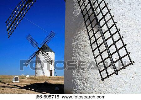 Windmill, Campo de Criptana. Ciudad Real province, Castilla-La Mancha, Spain View Large Photo Image Stock Photography - Windmill, Campo de Criptana. Ciudad Real province, Castilla-La Mancha, Spain. Fotosearch