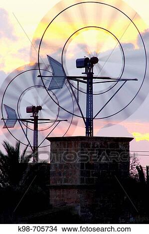 Picture - Windmill. Campos. Majorca. Balearic Islands. Spain.. Fotosearch