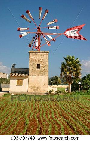 Windmill in Palma de Mallorca. Majorca, Balearic Islands, Spain View Large Photo Image Stock Photo - Windmill in Palma de Mallorca. Majorca, Balearic Islands, Spain. Fotosearch