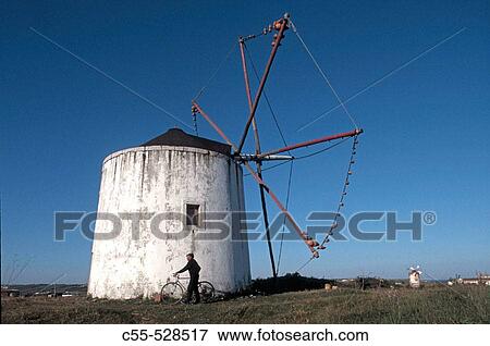 Stock Photo - Windmill near Torres Vedras. Portugal. Fotosearch