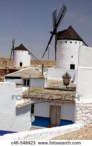 Windmills, Campo de Criptana. Ciudad Real province, Castilla-La Mancha, Spain View Large Photo Image Stock Image - Windmills, Campo de Criptana. Ciudad Real province, Castilla-La Mancha, Spain. Fotosearch